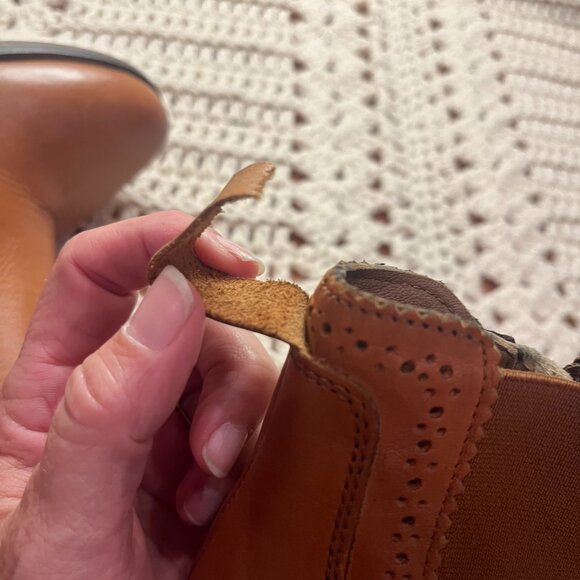 Sbicca Vintage Collection Coushatta Brown Leather High Heel Bootie Size 8 - Picture 9 of 9